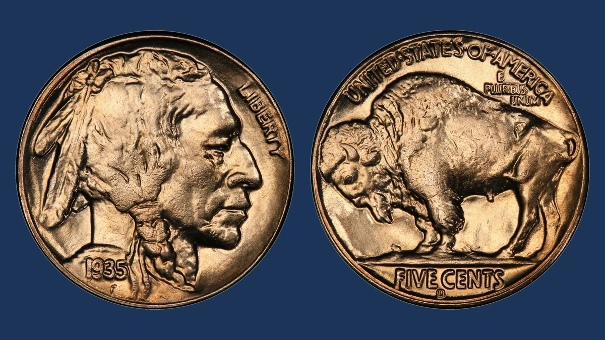 1935 Buffalo Nickel: Repunched Mintmark