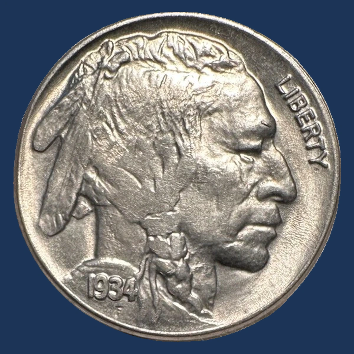 1934 Buffalo Nickel: Die Break