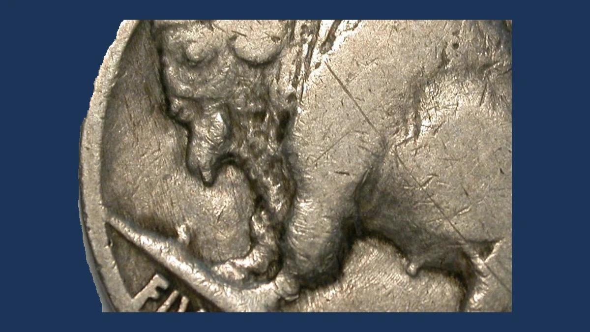 1934 Buffalo Nickel: Doubled Die Reverse