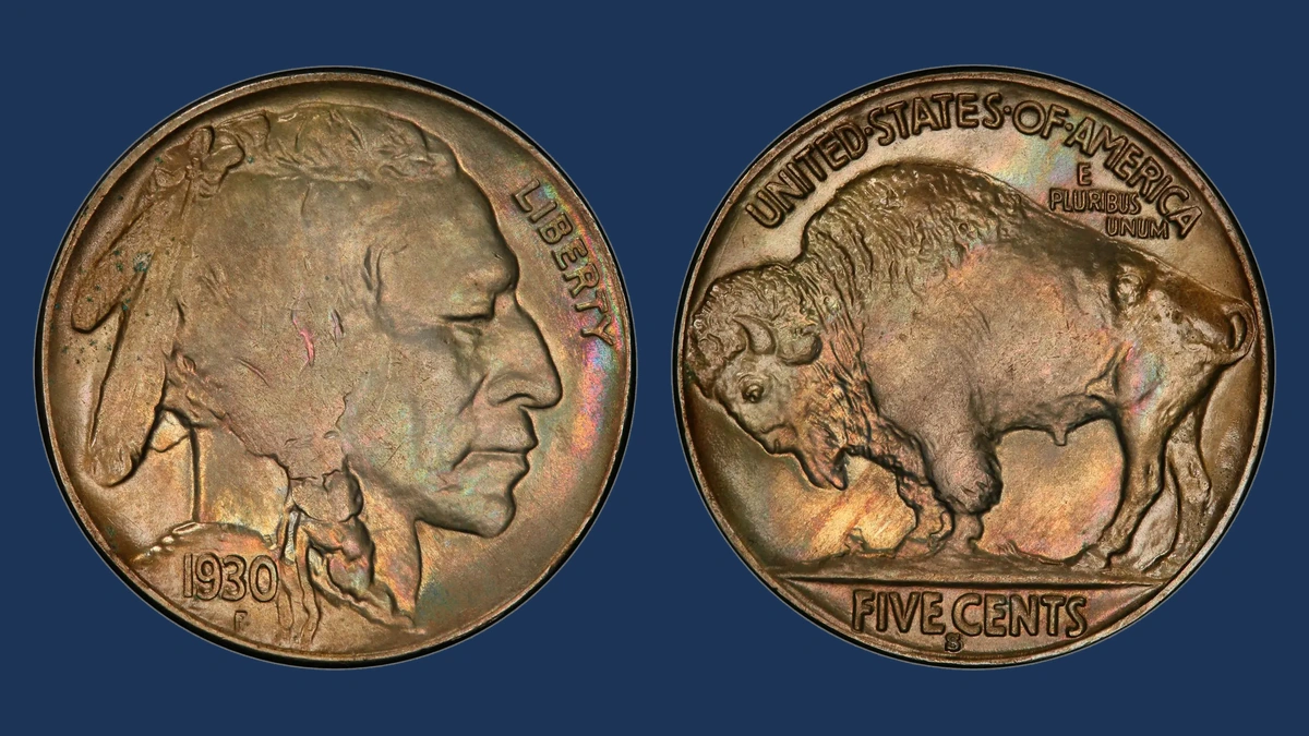 1930 Buffalo Nickel: Repunched Mintmark
