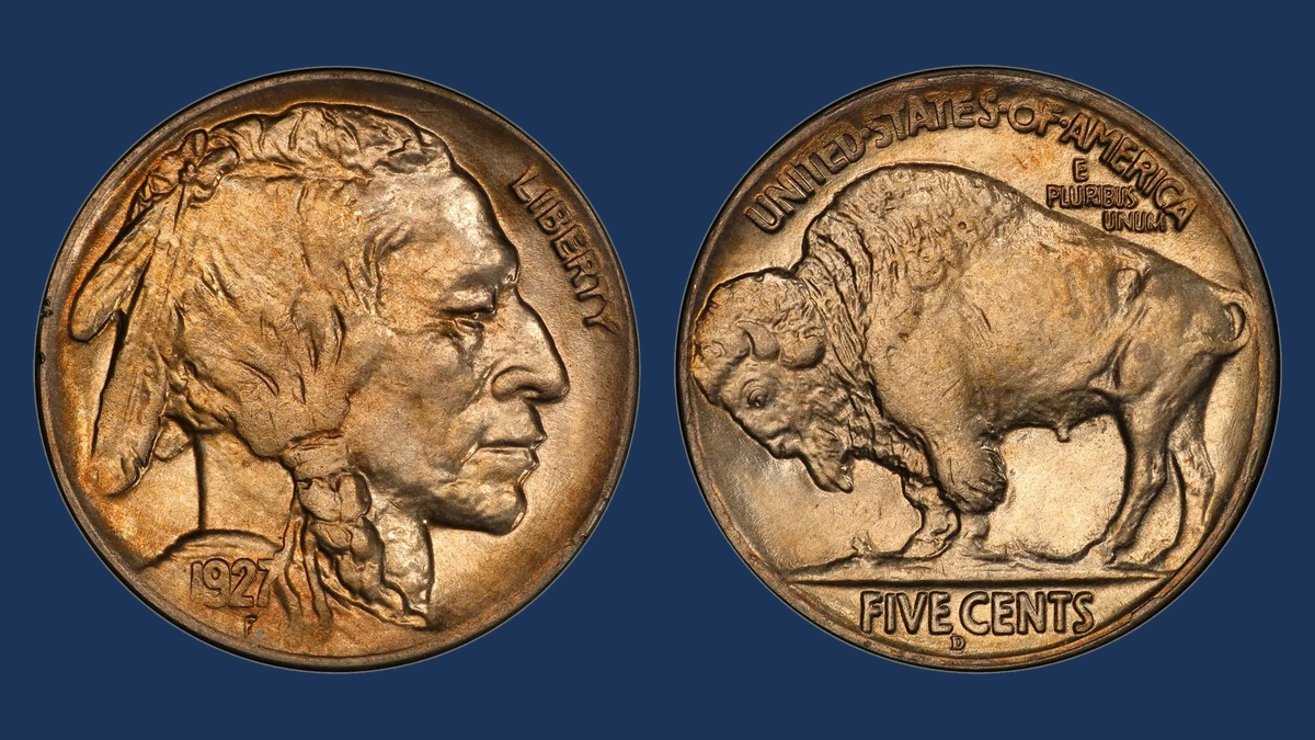 1927 Buffalo Nickel: Repunched Mintmark