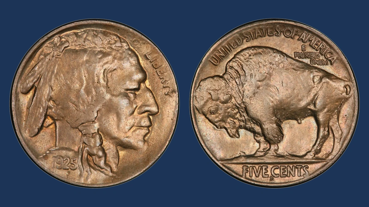 1925 Buffalo Nickel: Repunched Mintmark