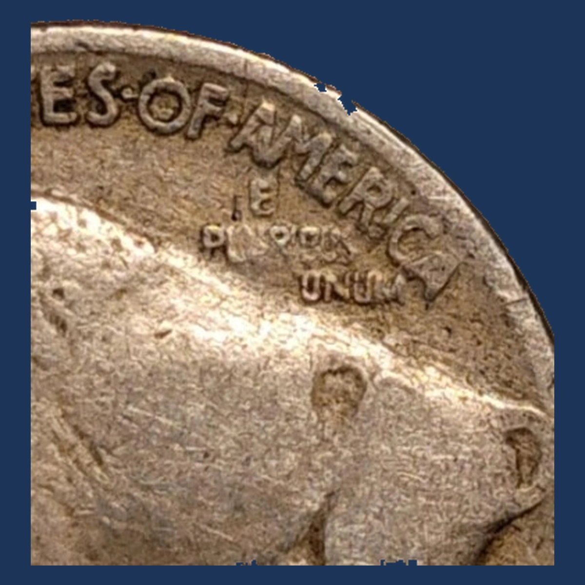 1924 Buffalo Nickel: Struck Through