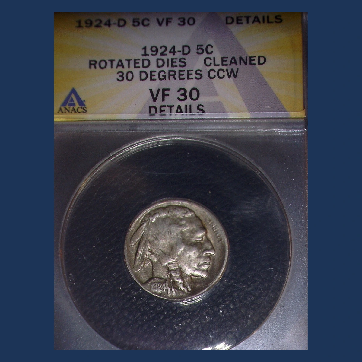1924 Buffalo Nickel: Rotated Dies