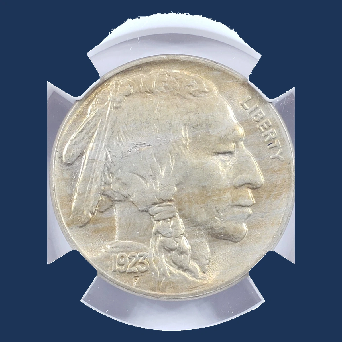 1923 Buffalo Nickel: Lamination / Split Planchet