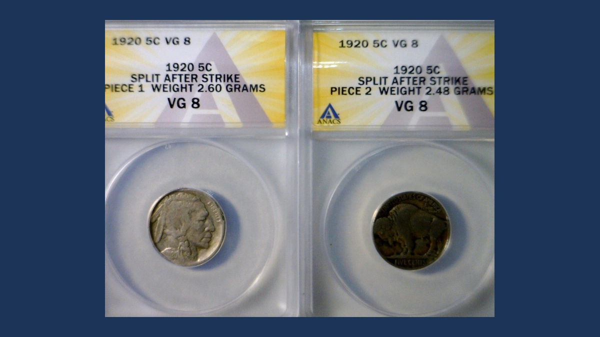 1920 Buffalo Nickel: Lamination / Split Planchet