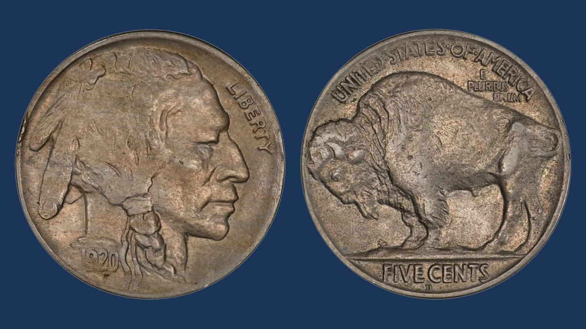 1920 Buffalo Nickel: Repunched Mintmark