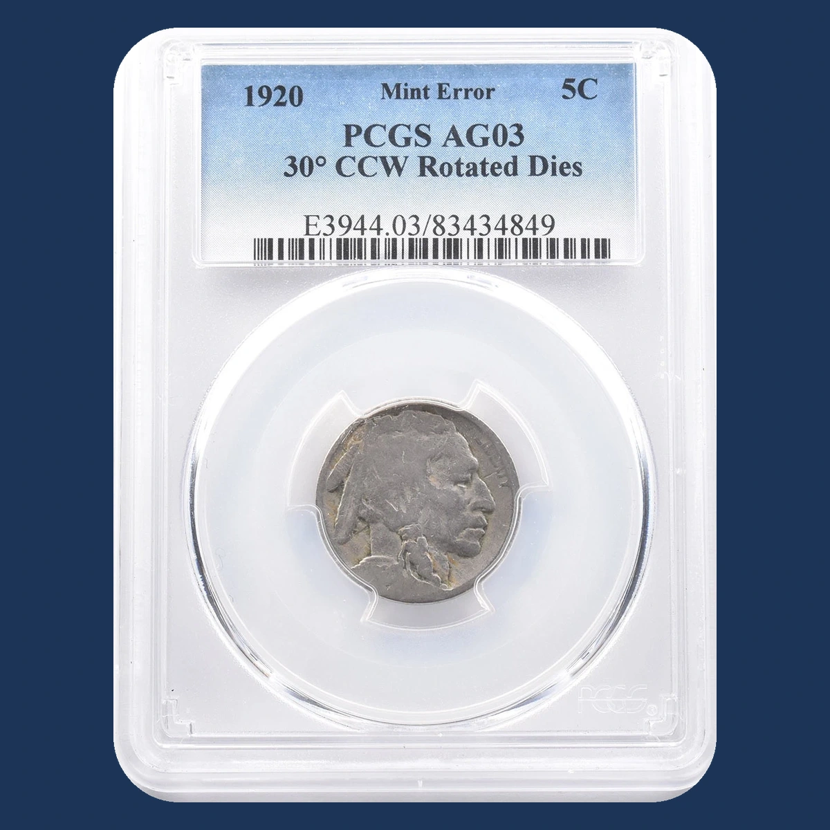 1920 Buffalo Nickel: Rotated Dies