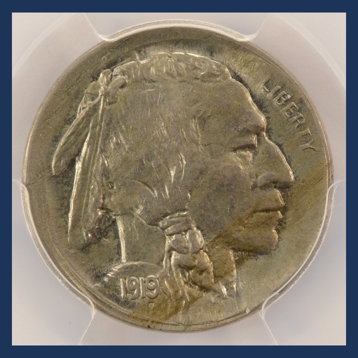 1919 Buffalo Nickel: Off-Center Strike