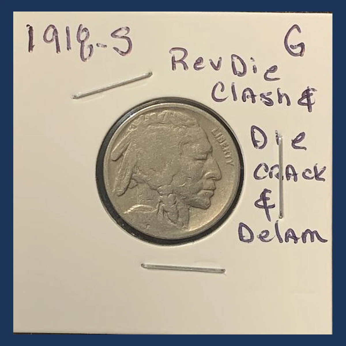1918 Buffalo Nickel: Lamination