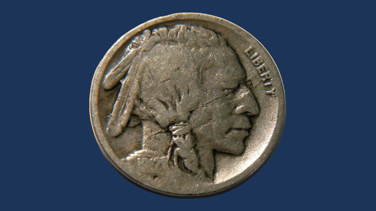 1917 Buffalo Nickel: Lamination / Split Planchet