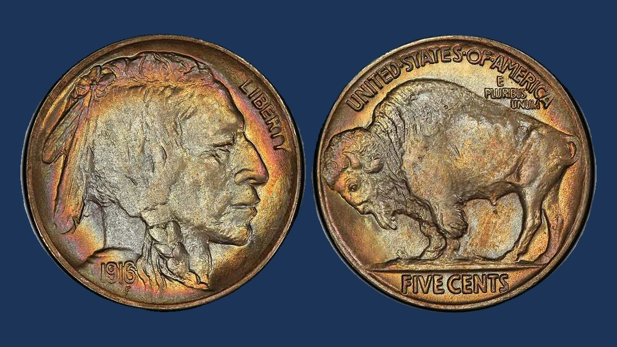 1916 Buffalo Nickel: Doubled Die Obverse