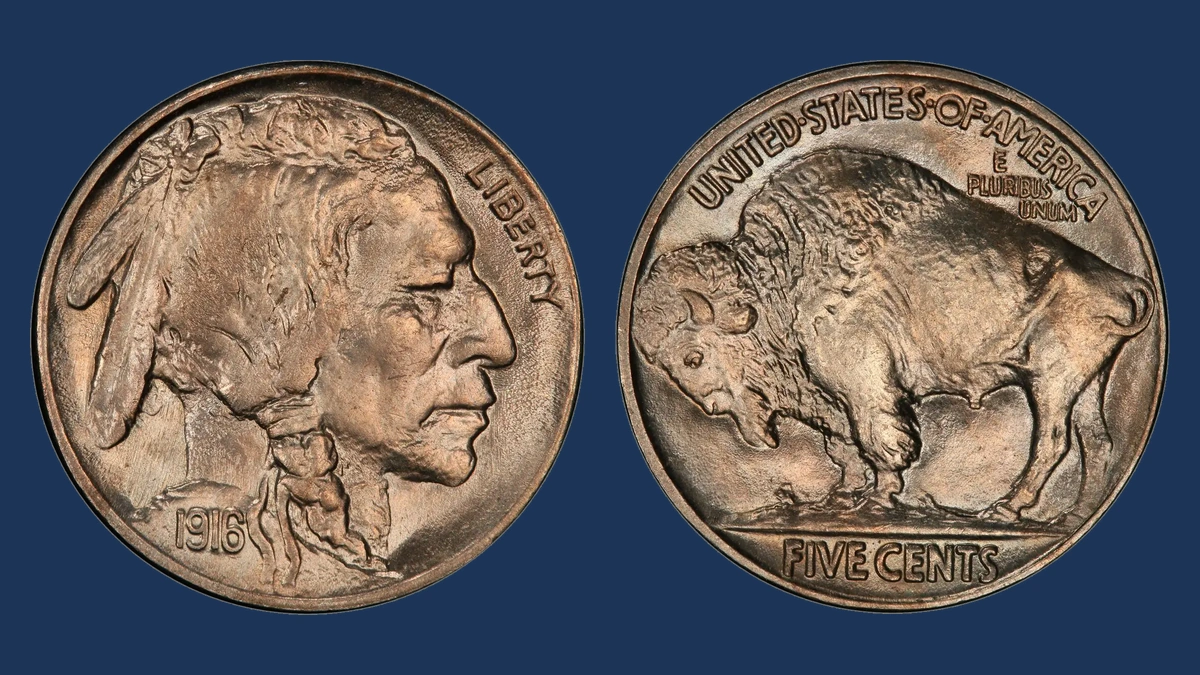 1916 Buffalo Nickel: Missing Designer Initial F