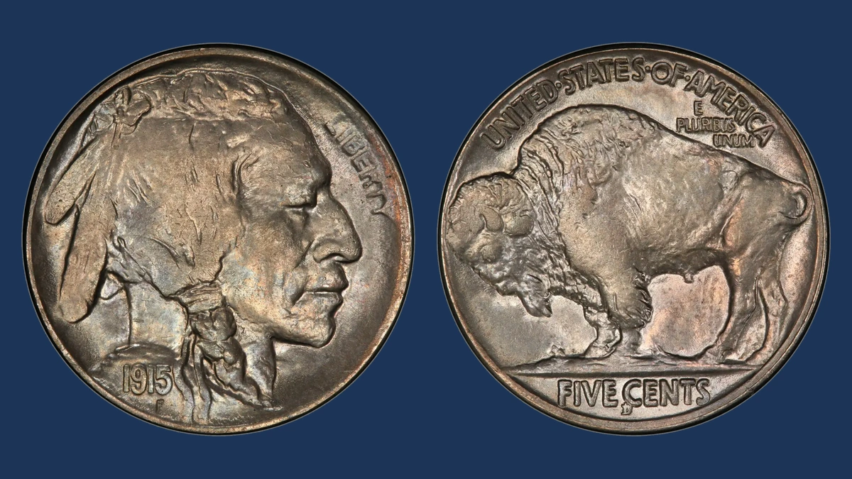 1915 Buffalo Nickel: Repunched Mintmark