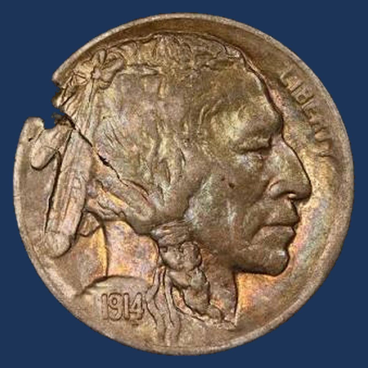 1914 Buffalo Nickel: Defective Planchet