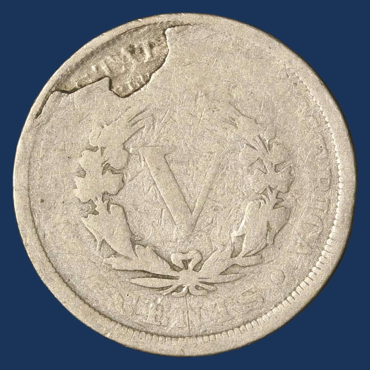 1901 Liberty Nickel: Lamination / Split Planchet