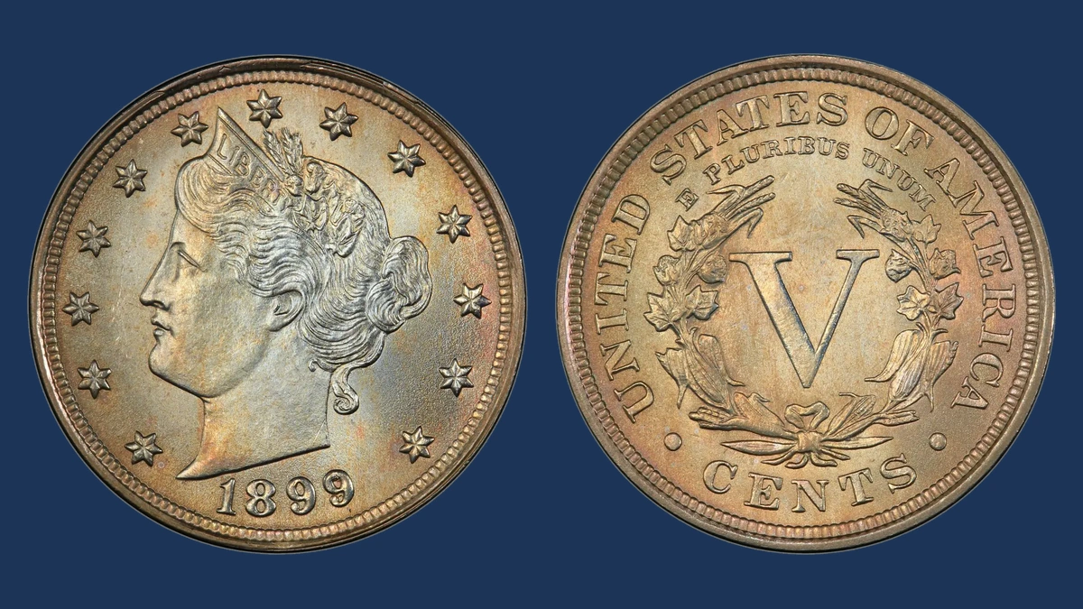1899 Liberty Nickel: Repunched Date