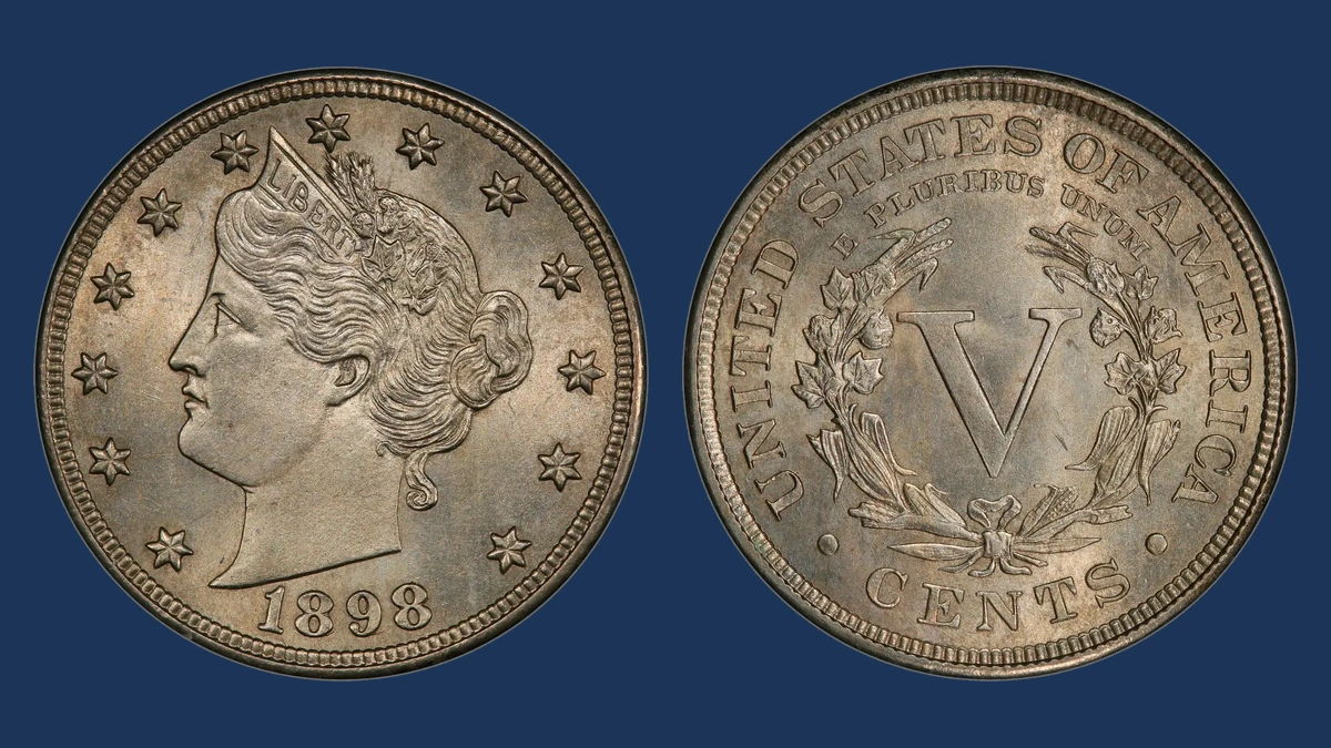 1898 Liberty Nickel: Repunched Date