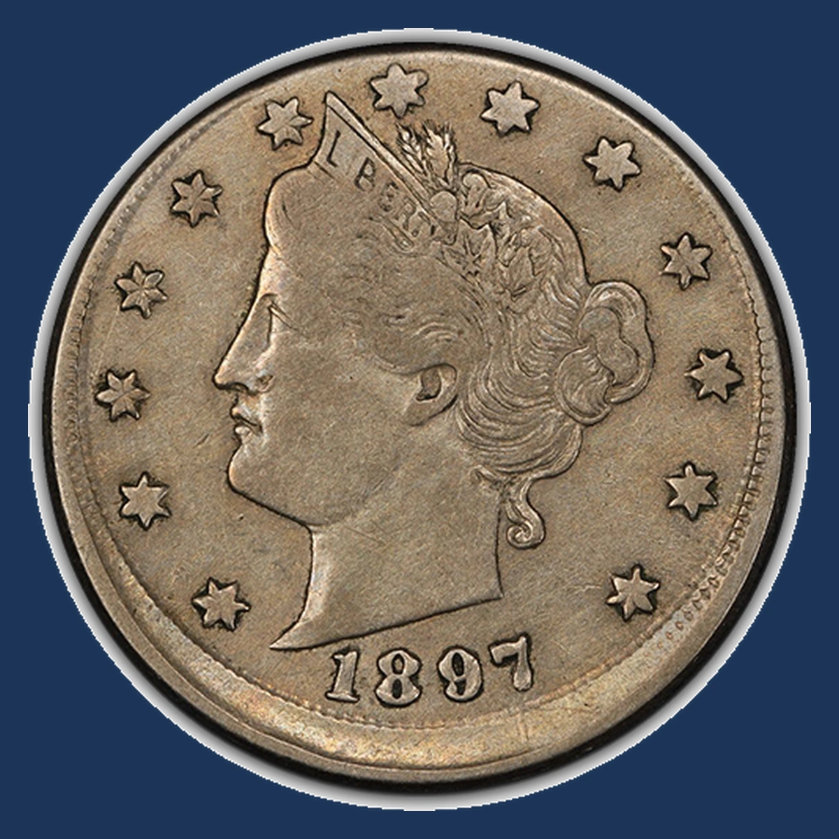 1897 Liberty Nickel: Off-Center Strike