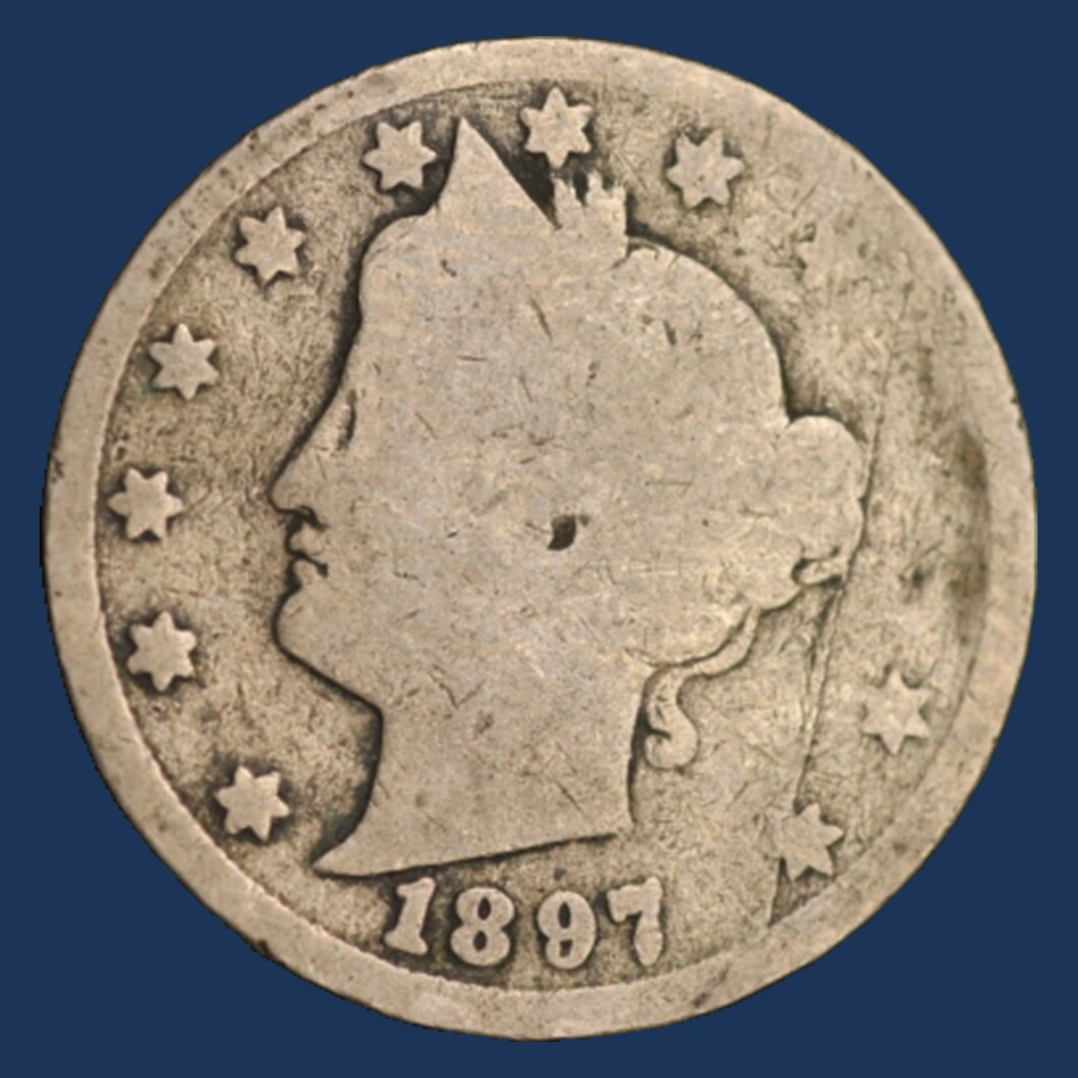 1897 Liberty Nickel: Lamination