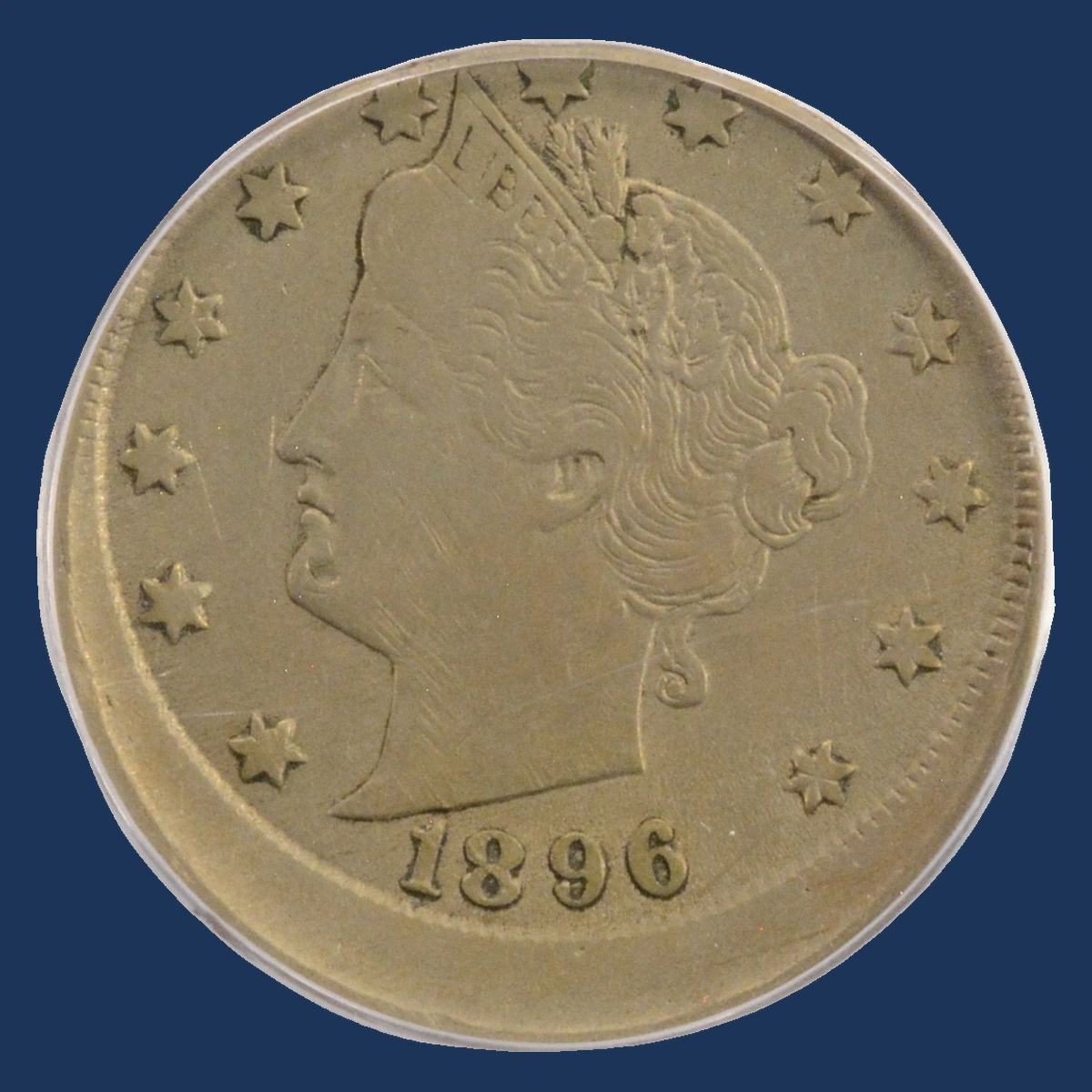 1896 Liberty Nickel: Off-Center Strike