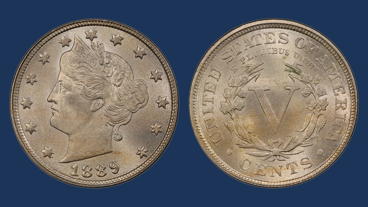1889 Liberty Nickel: Repunched Date