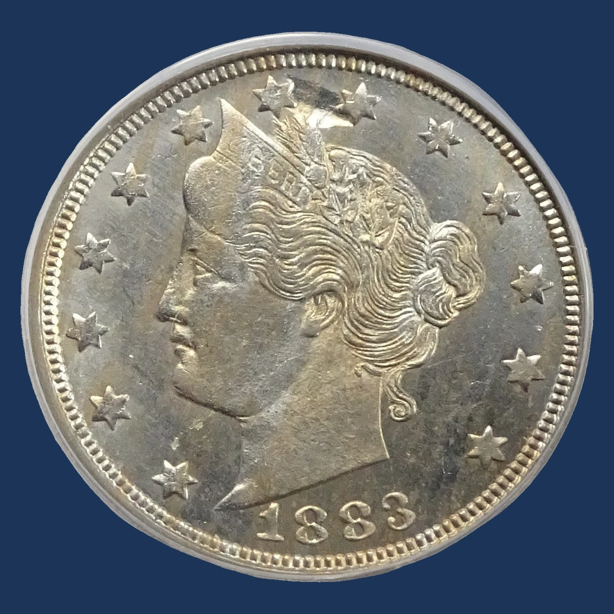 1883 Liberty Nickel: Struck-Through Error
