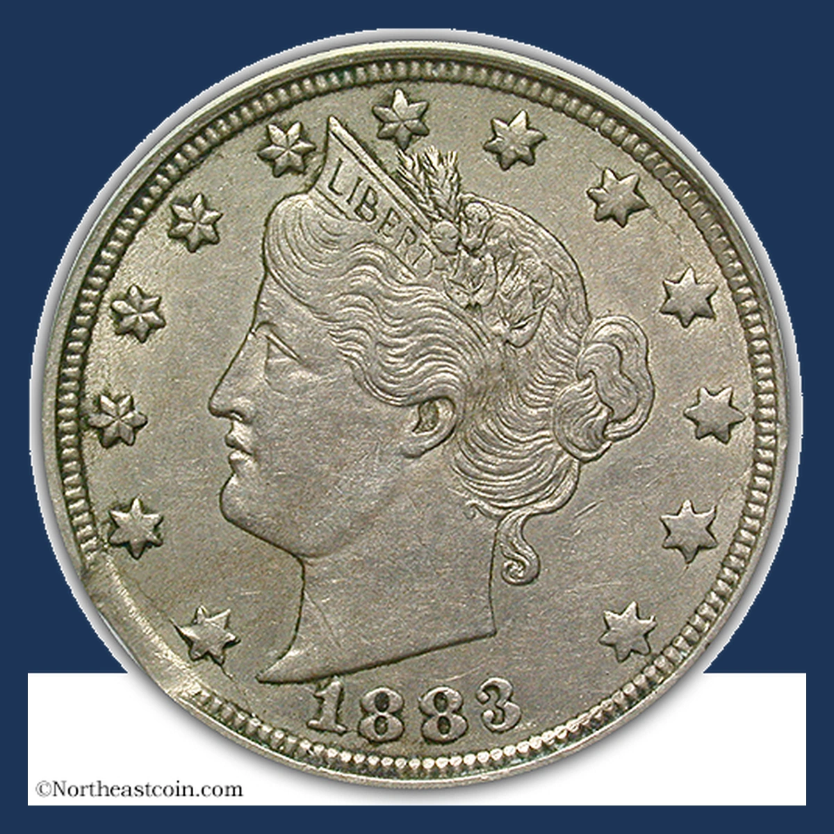 1883 Liberty Nickel: Clipped Planchet