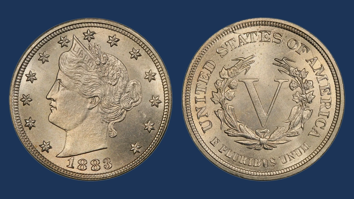 1883 Liberty Nickel: Repunched Date
