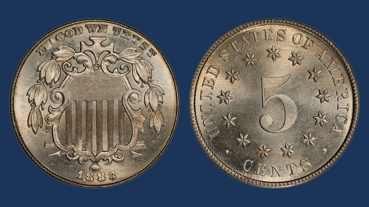 1883 Shield Nickel: Repunched Date