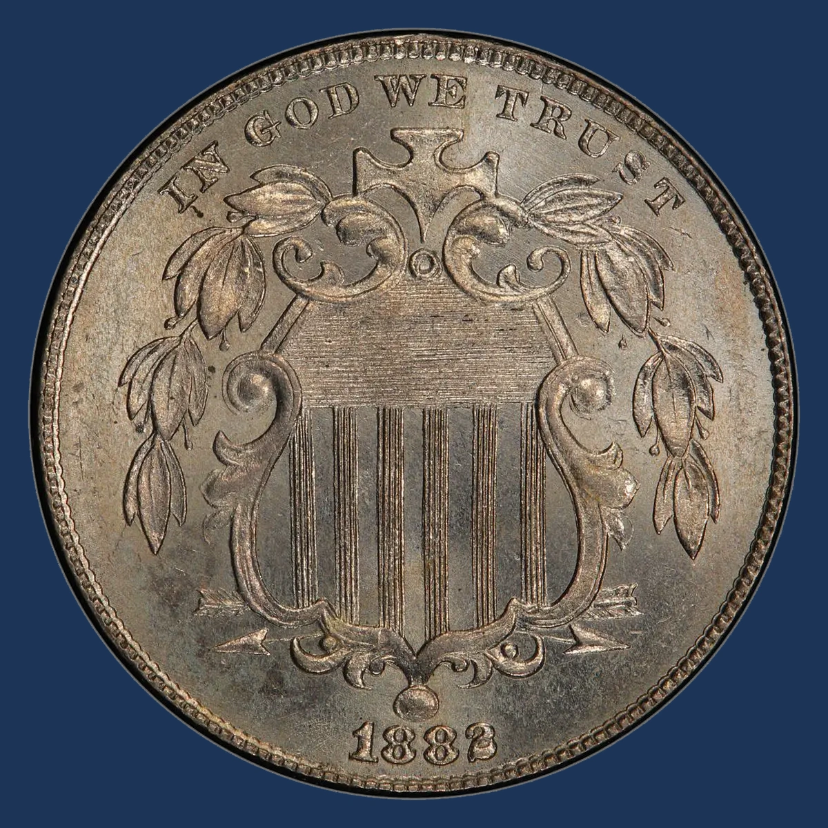 1882 Shield Nickel: Doubled Die Obverse