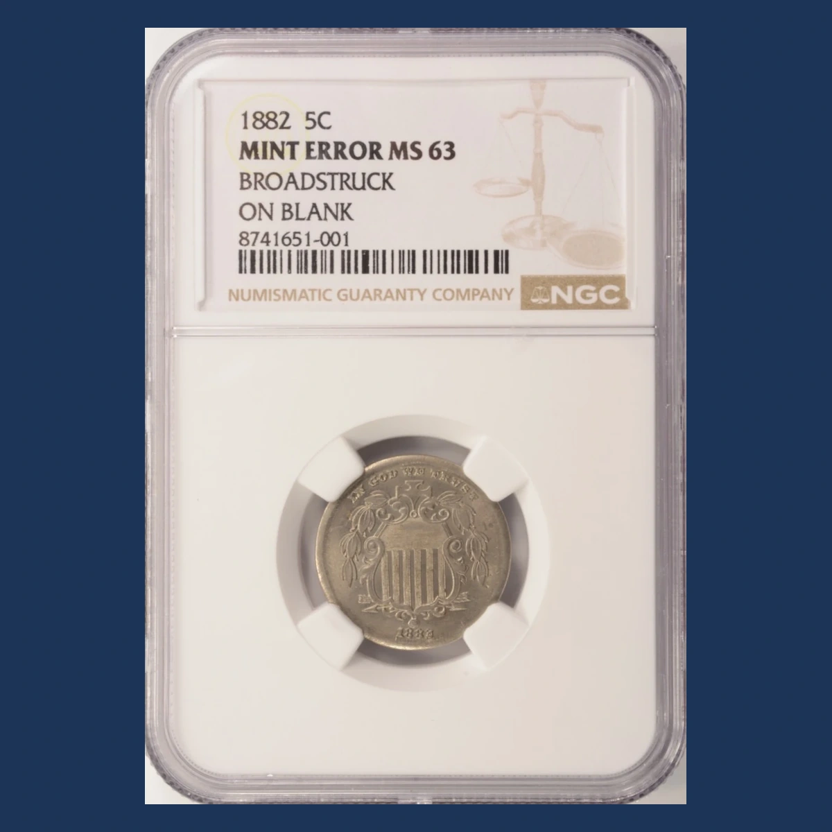 1882 Shield Nickel: Broadstrike