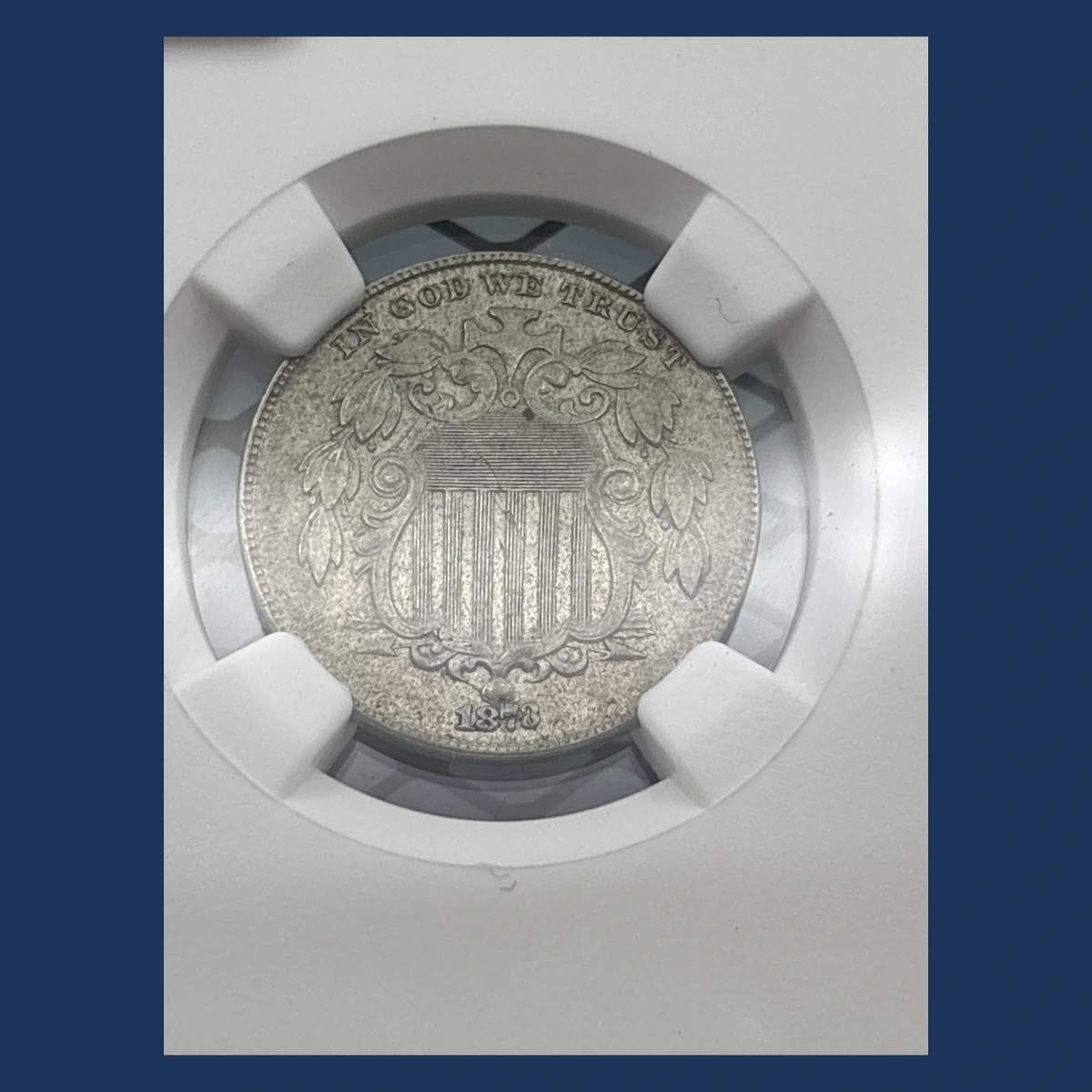 1873 Shield Nickel: Lamination / Split Planchet