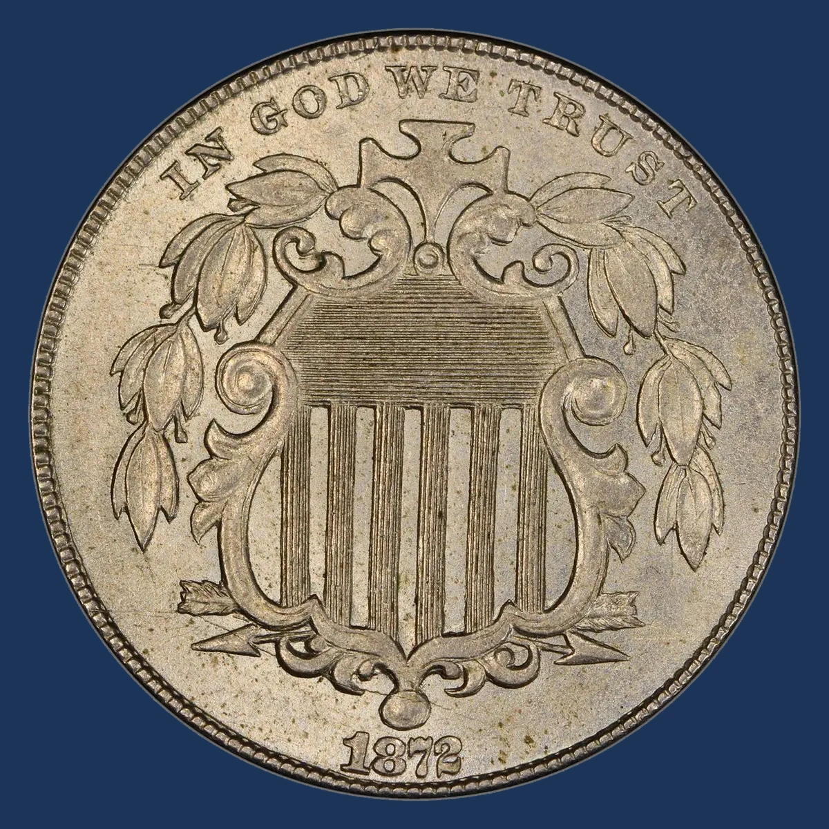 1872 Shield Nickel: Doubled Die Obverse