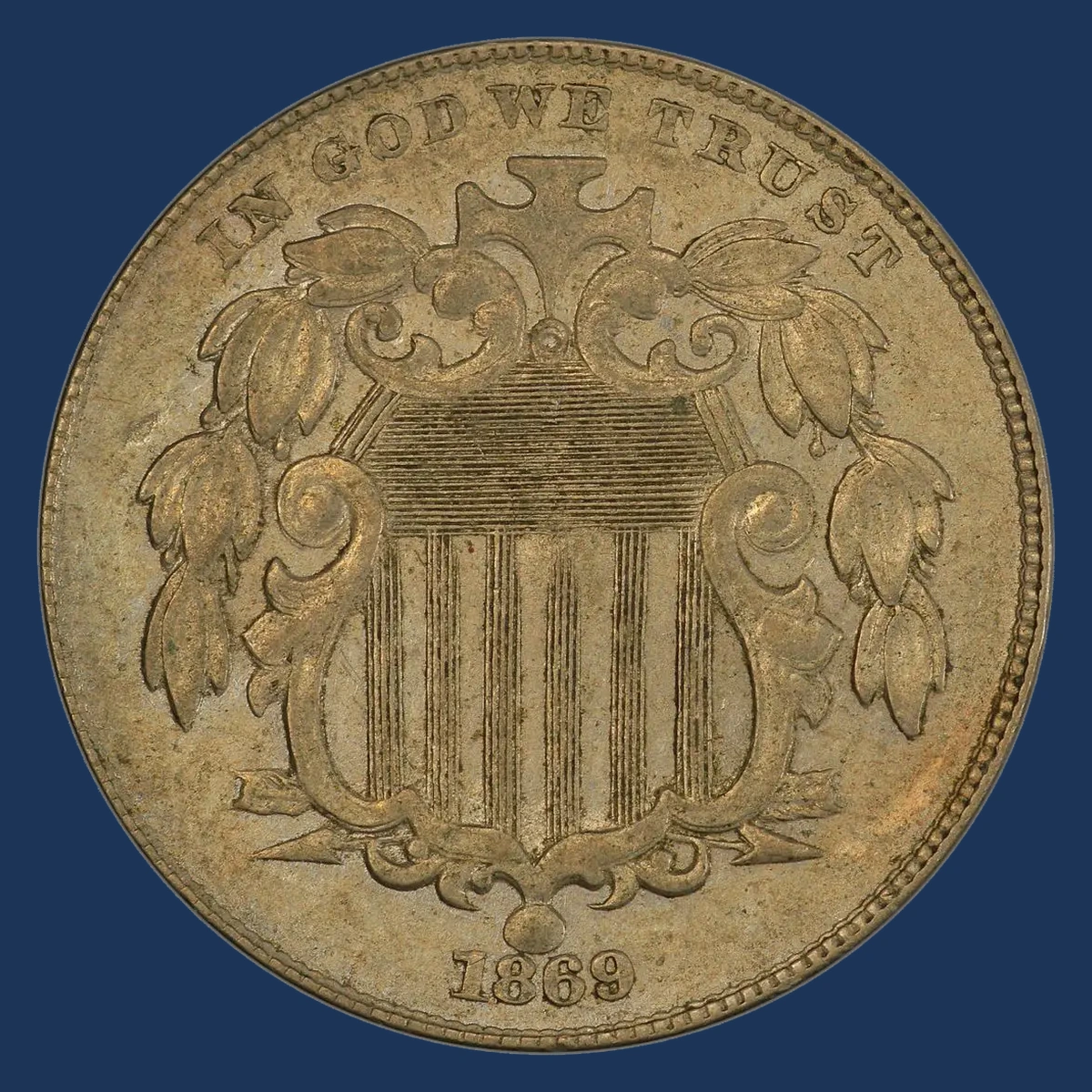 1869 Shield Nickel: Doubled Die Obverse