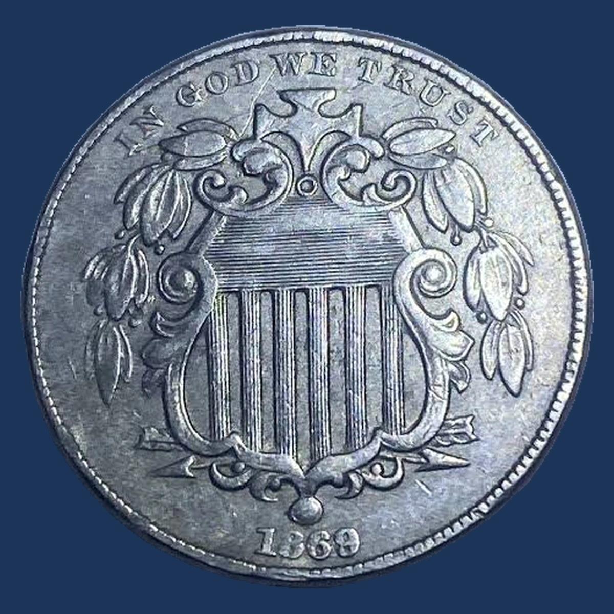 1869 Shield Nickel: Missing Design Detail