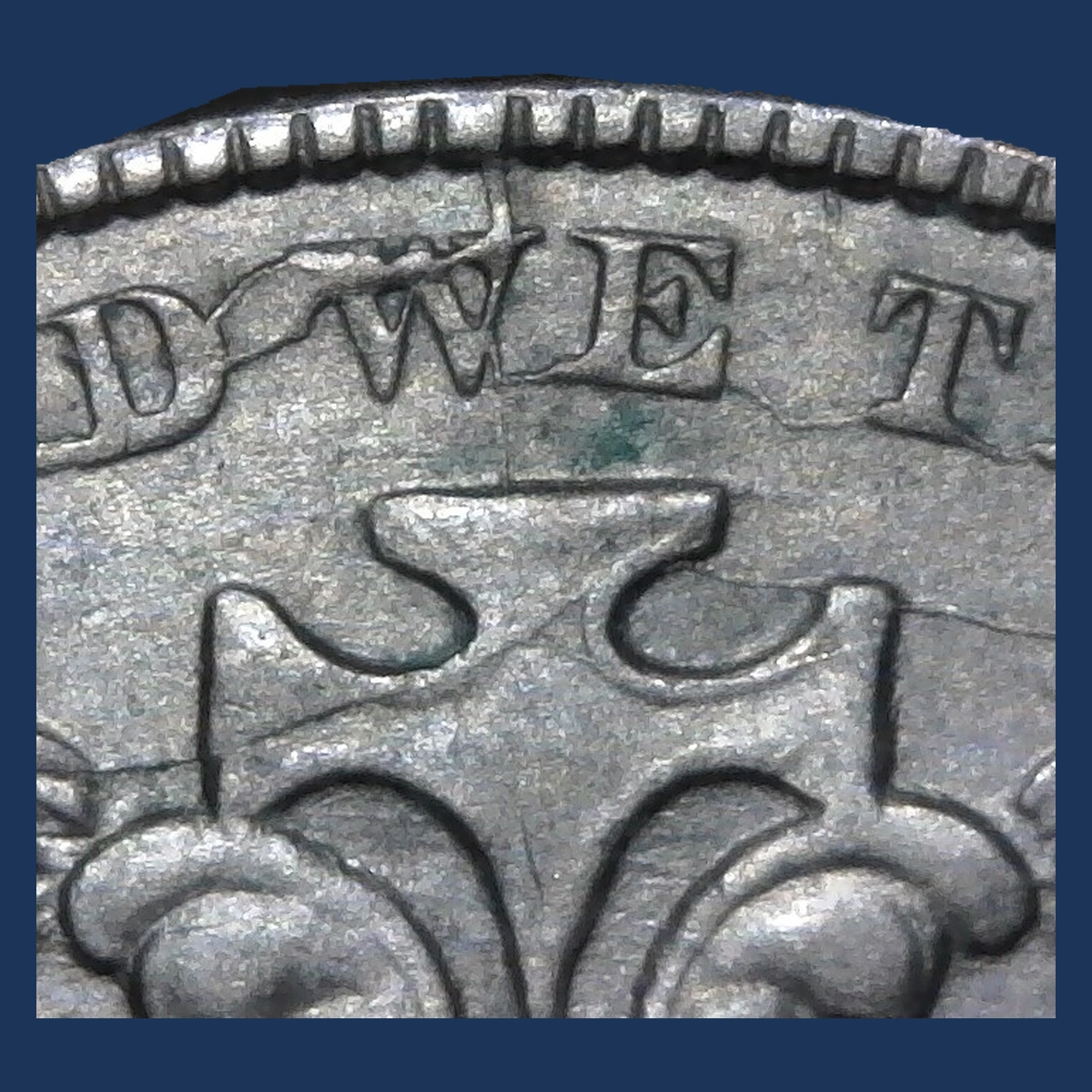 1869 Shield Nickel: Die Crack / Die Chip
