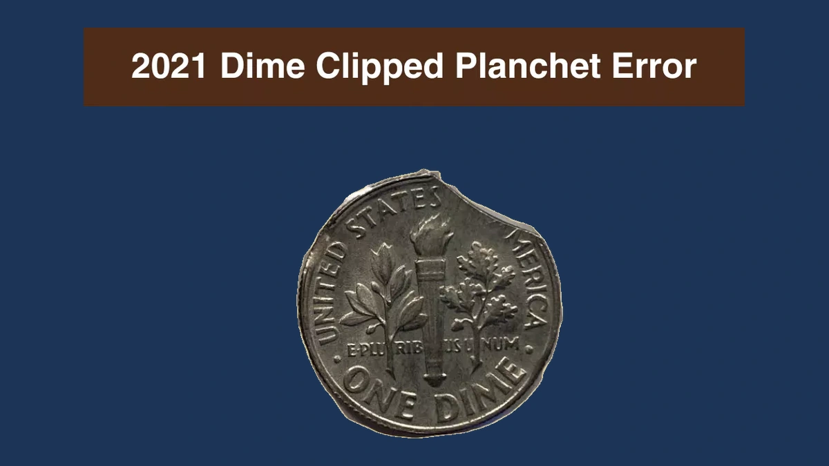 2021 Roosevelt Dime: Clipped Planchet