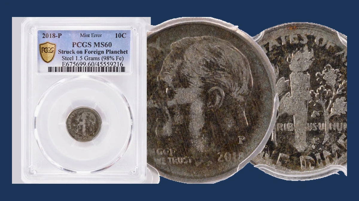 2018 Roosevelt Dime: Wrong Planchet