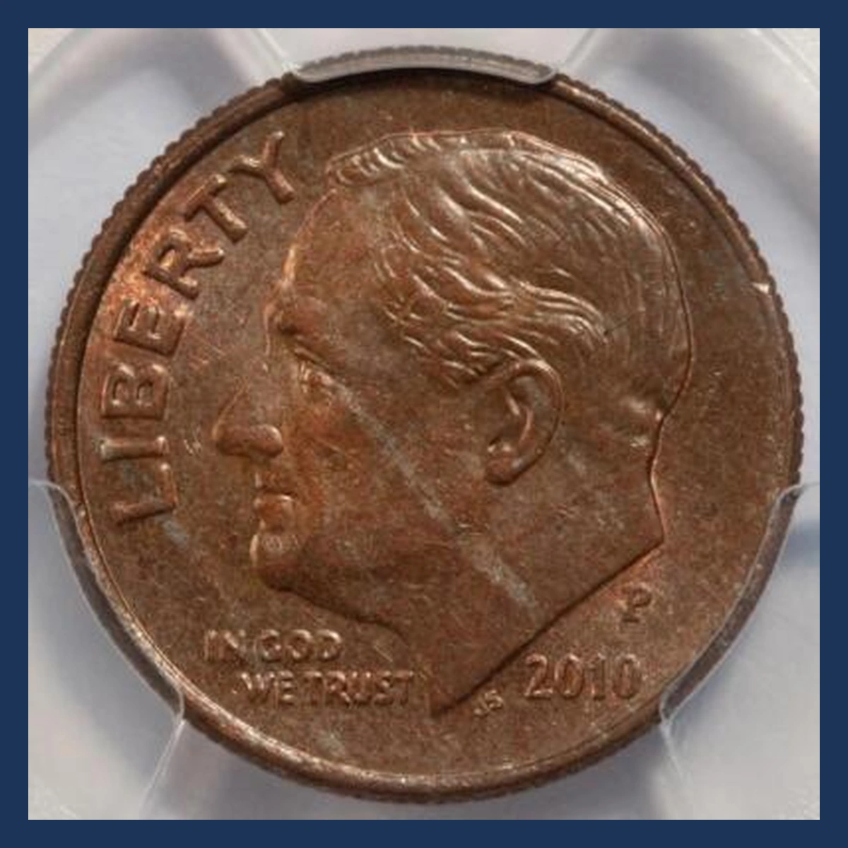 2010 Roosevelt Dime: Missing Obverse Clad Layer
