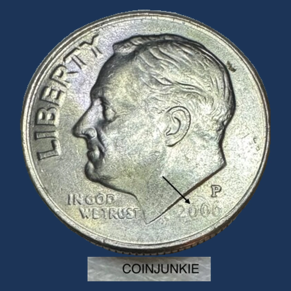 2006 Roosevelt Dime: Struck Through
