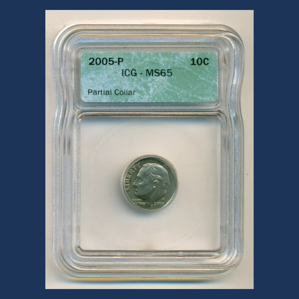 2005 Roosevelt Dime: Partial Collar