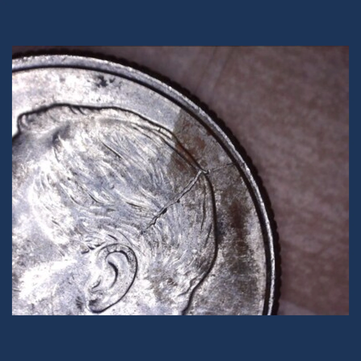2004 Roosevelt Dime: Die Crack / Die Chip