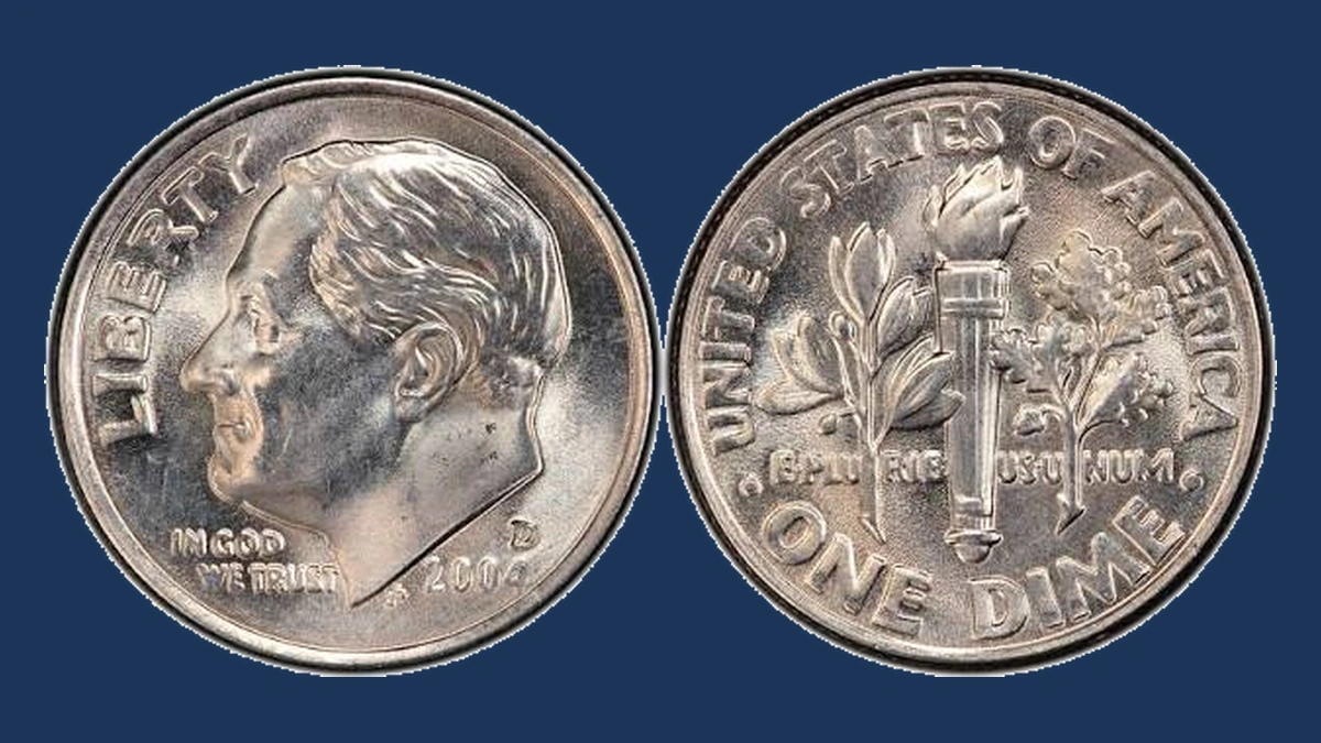 2004 Roosevelt Dime: Doubled Die Obverse