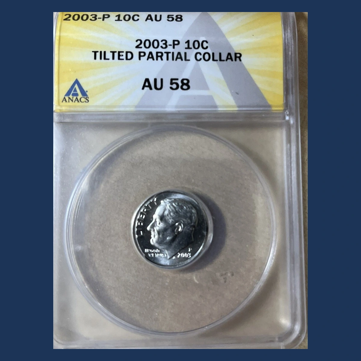 2003 Roosevelt Dime: Partial Collar