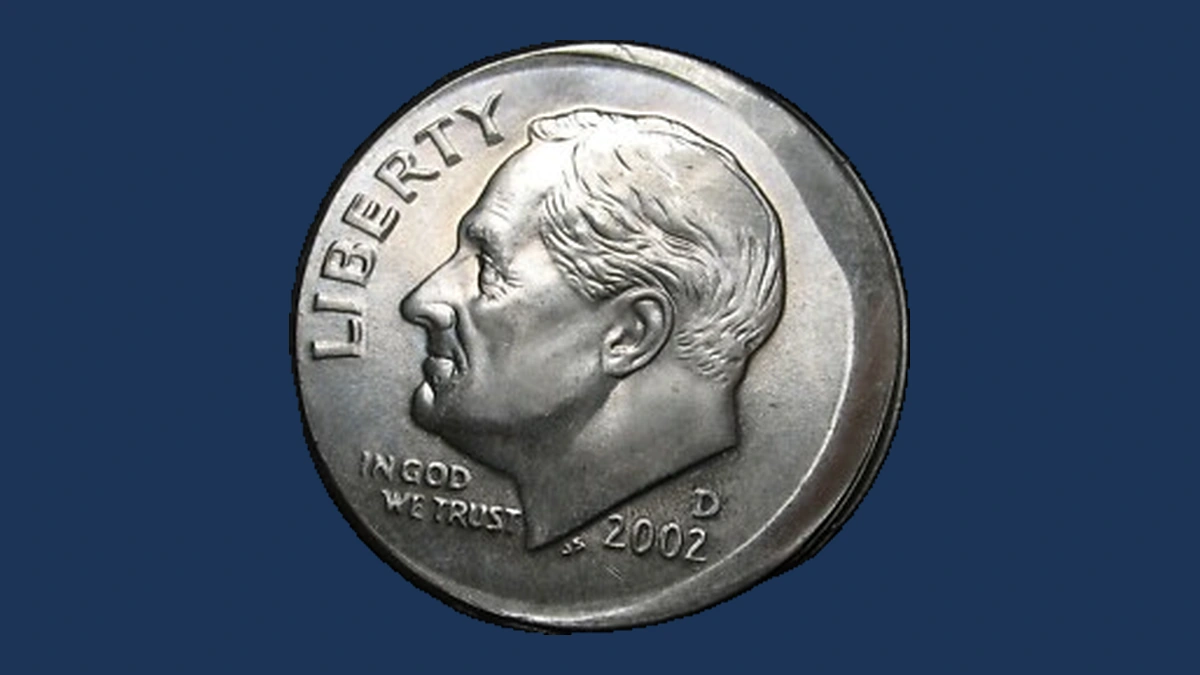 2002 Roosevelt Dime: Partial Collar