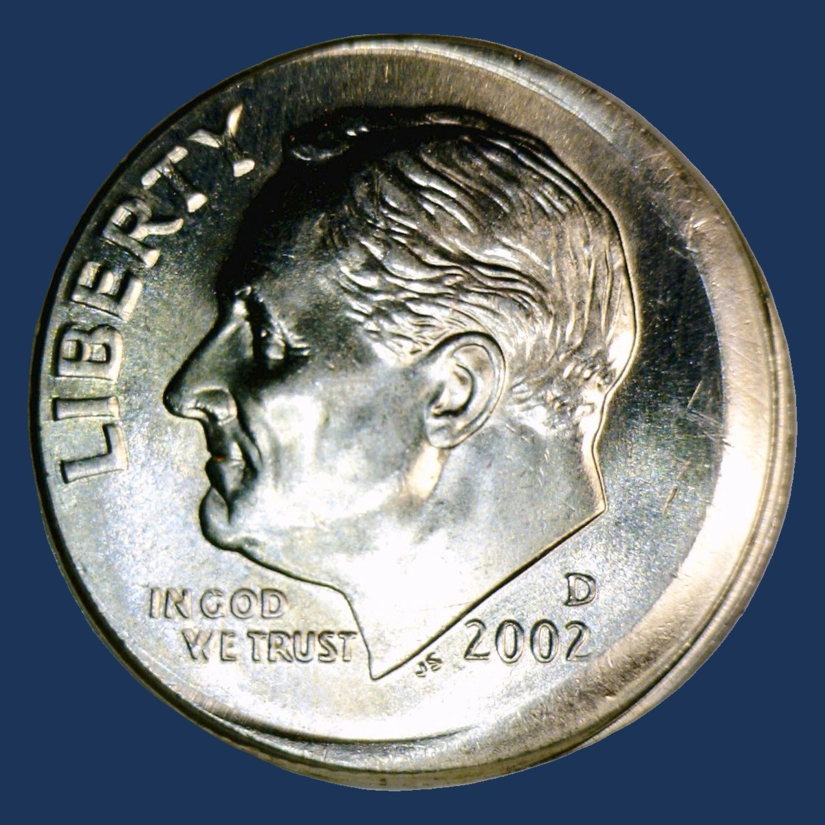 2002 Roosevelt Dime: Off-Center Strike