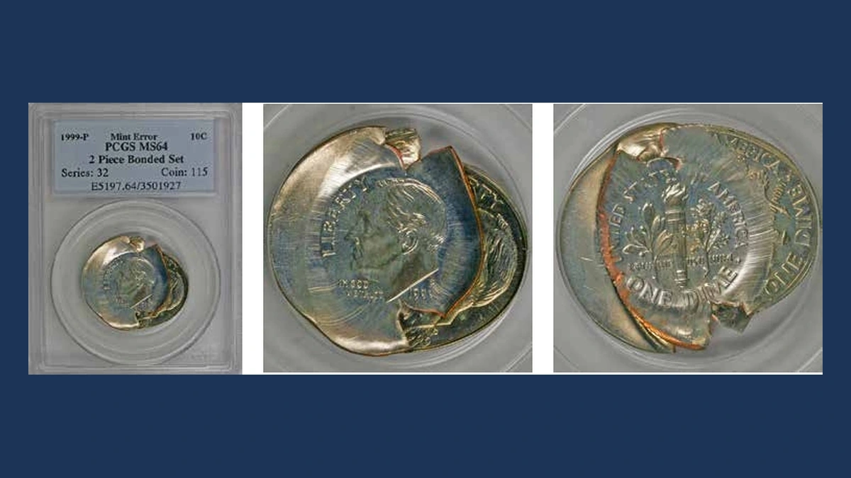 1999 Roosevelt Dime: Bonded Multiple Strike