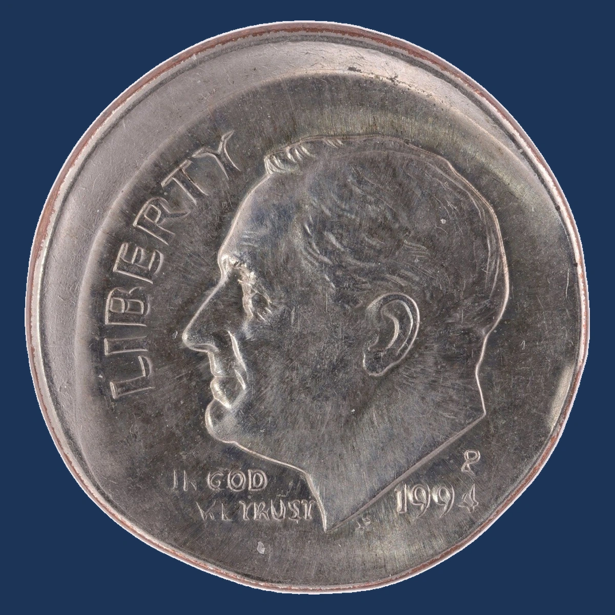 1994 Roosevelt Dime: Brockage and Broadstrike