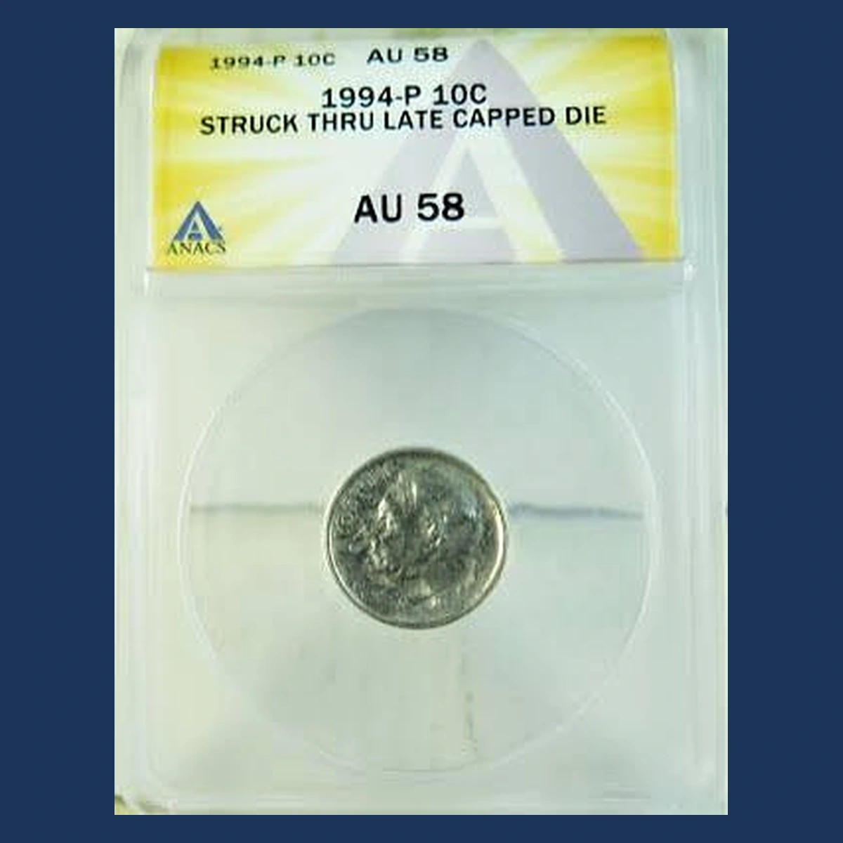 1994 Roosevelt Dime: Struck Through
